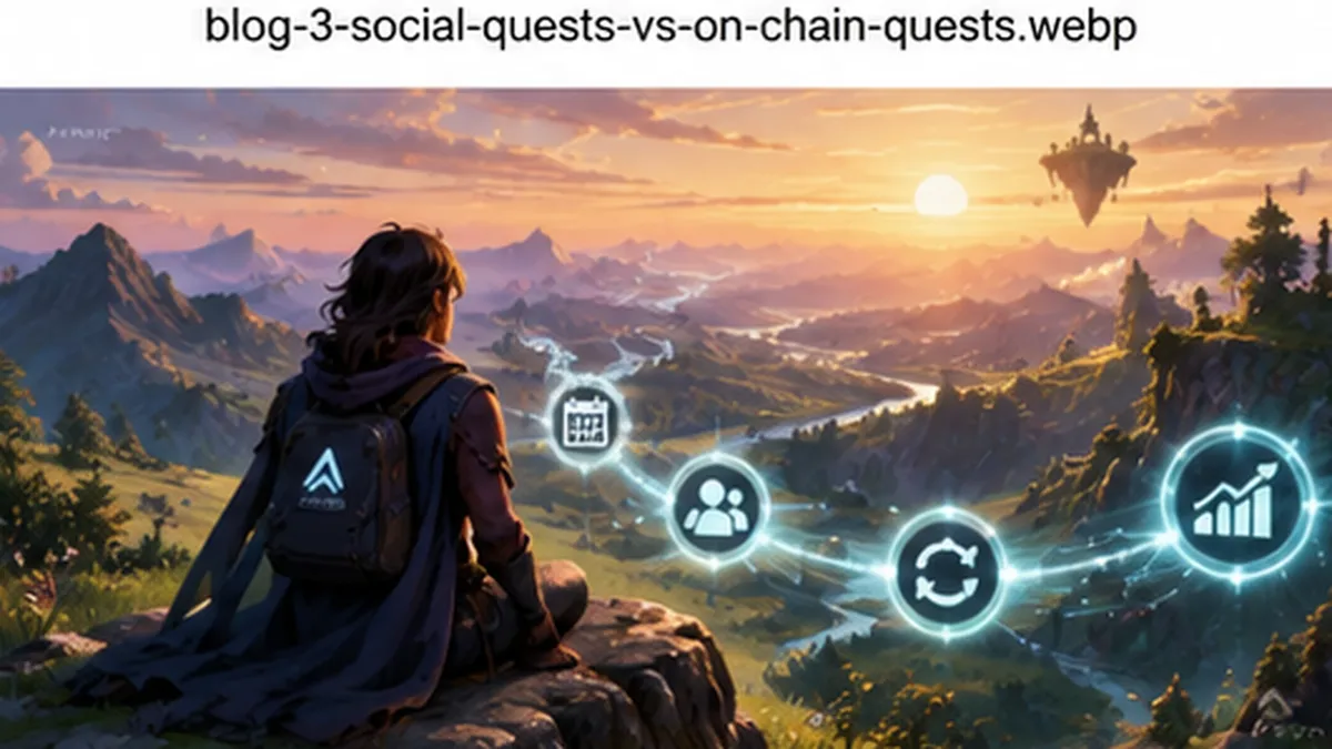 Person overlooking a Web3 user retention journey from a first quest to repeat participation